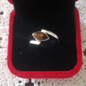 NWT Tiger Eyes,Sterling Silver (1.98g) Womens Ring Size 8.5